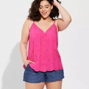 Pretty Eyelet Cami Size 4 NWT by Torrid NEW